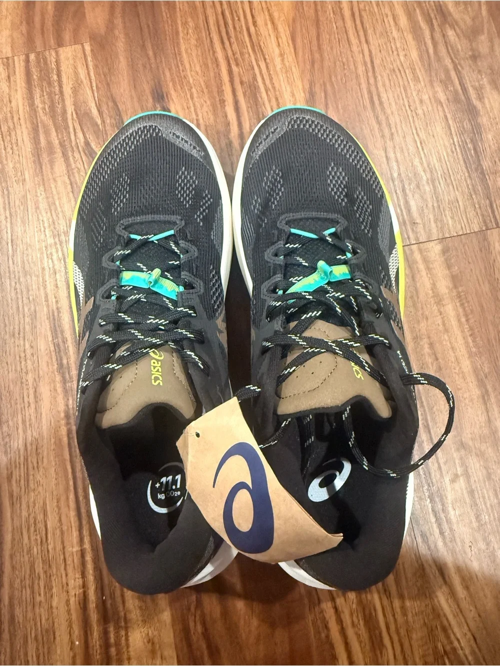 Asics Trabuco 14 Mens Trail Running Shoes - Black/Clay Canyon New W/O Box 11.5